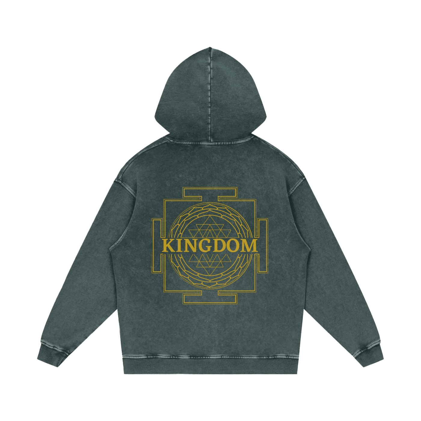 Kingdom Sri Yantra Oversize Hoodie - 100% Organic Cotton