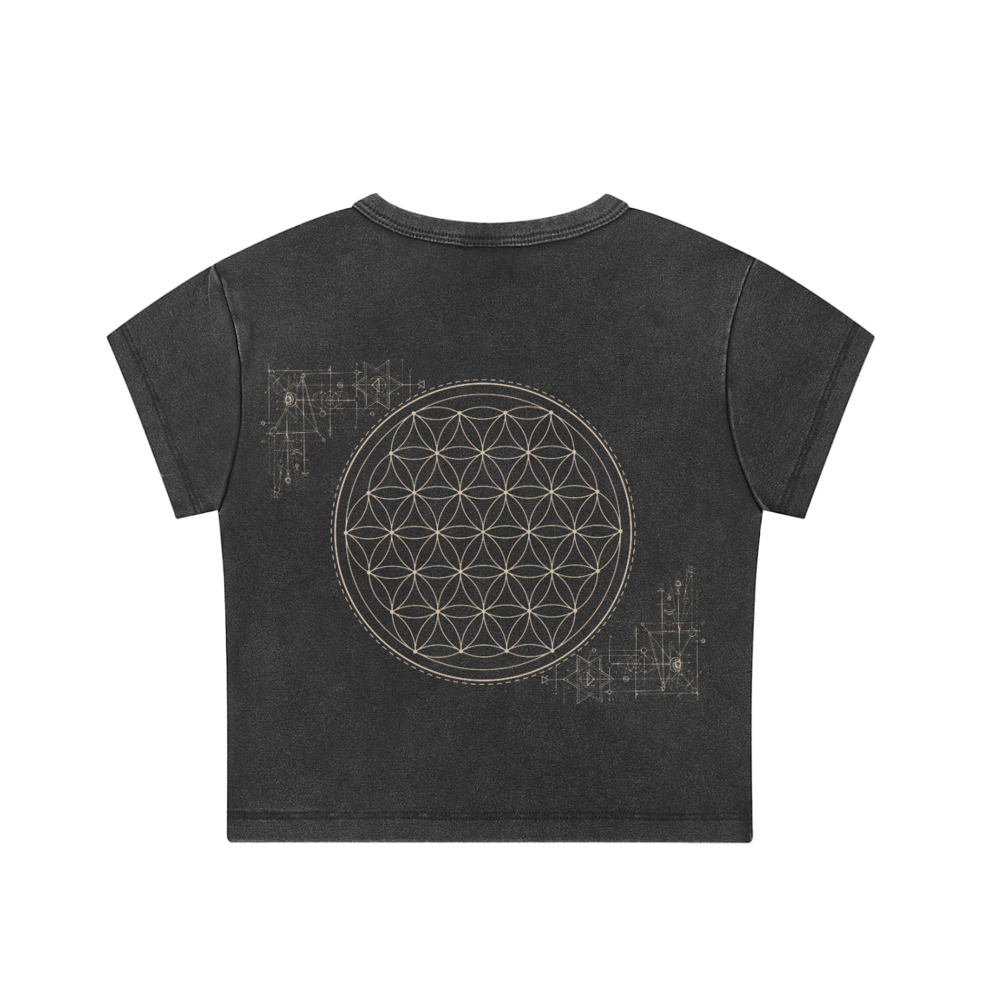 Honeyglyph Flower of Life Coded Croptop - 100% Organic Cotton