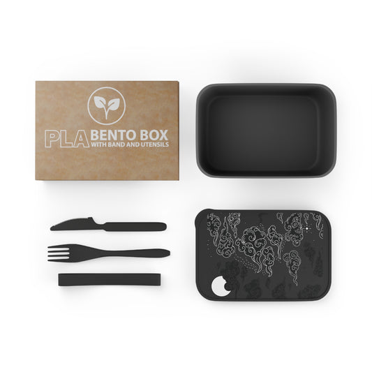 PLA Bento Box with Band and Utensils