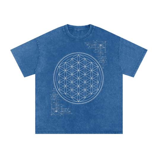 Honeyglyph Flower of Life Coded Tee - 100% Organic Cotton