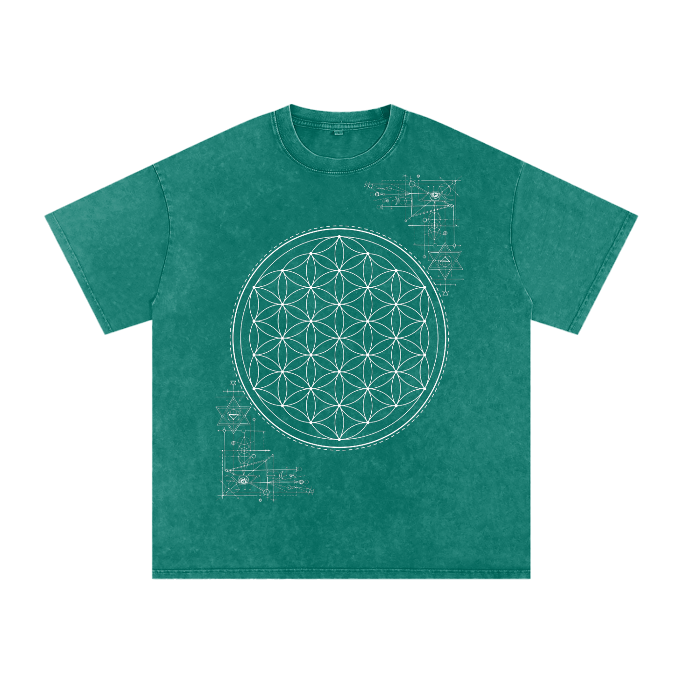 Honeyglyph Flower of Life Coded Tee - 100% Organic Cotton